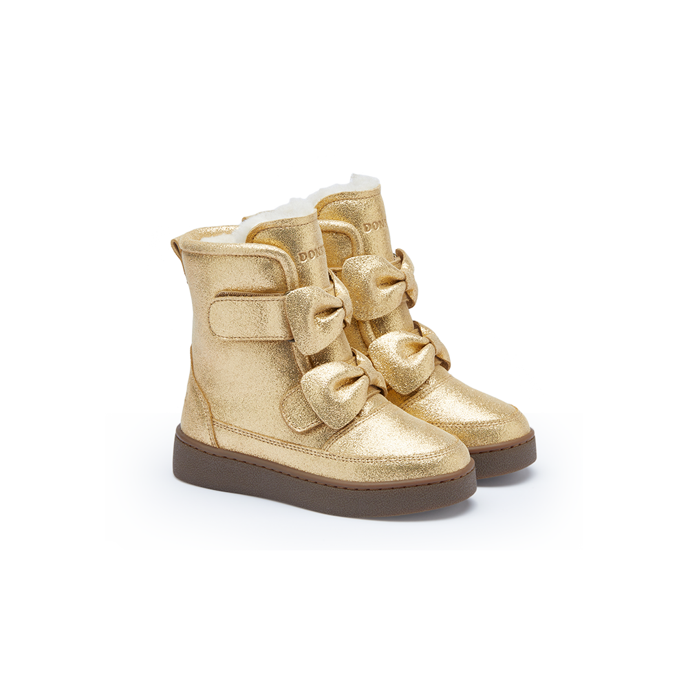 Isa Exclusive Boots | Gold Metallic Leather