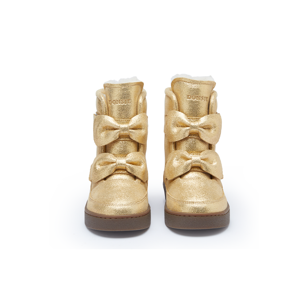 Isa Exclusive Boots | Gold Metallic Leather