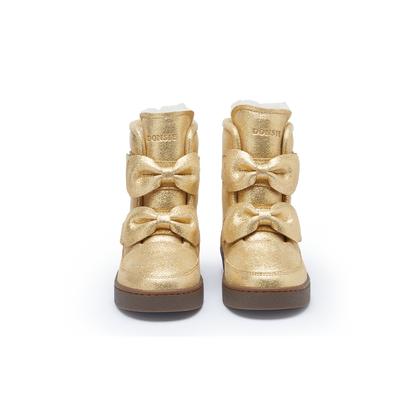 Isa Exclusive Boots | Gold Metallic Leather