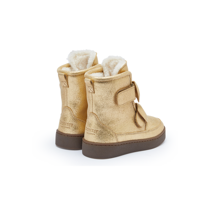 Isa Exclusive Boots | Gold Metallic Leather