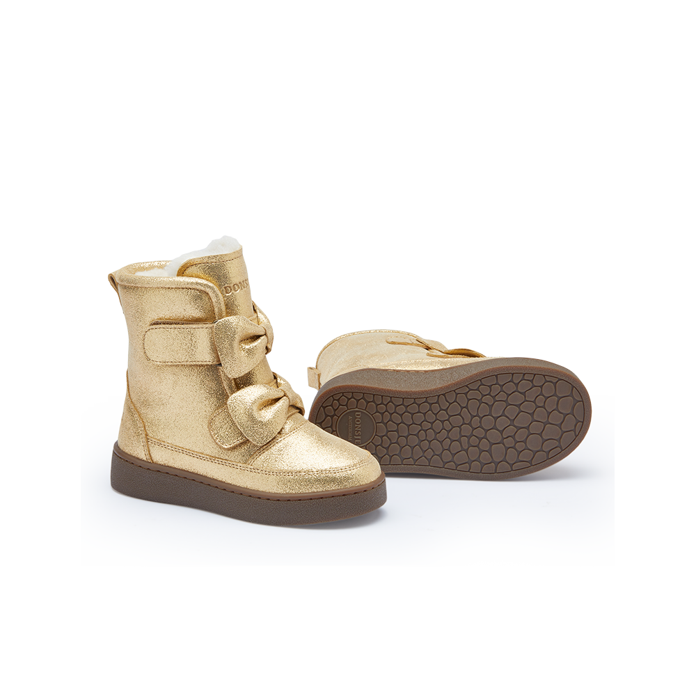 Isa Exclusive Boots | Gold Metallic Leather