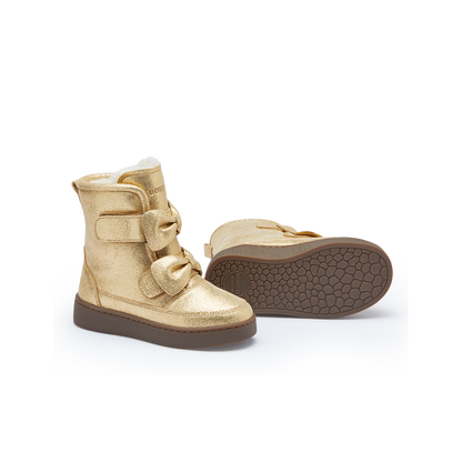 Isa Exclusive Boots | Gold Metallic Leather