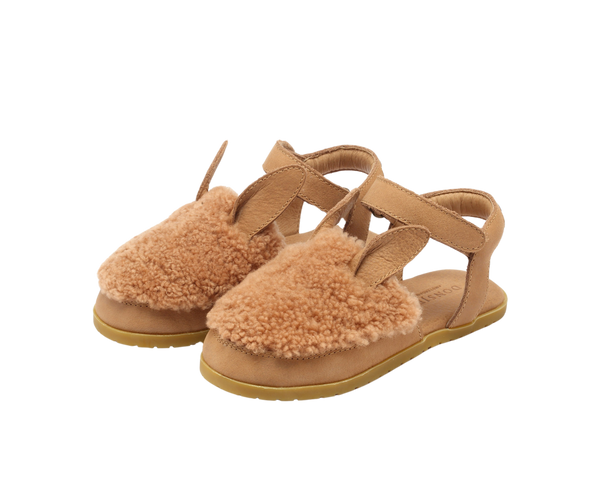 Els Sandals | Alpaca | Beige Curly Sheep Wool