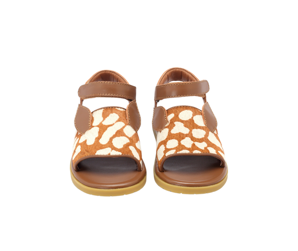 Lara Sandals | Bambi | Brown Spotted Cow Hair