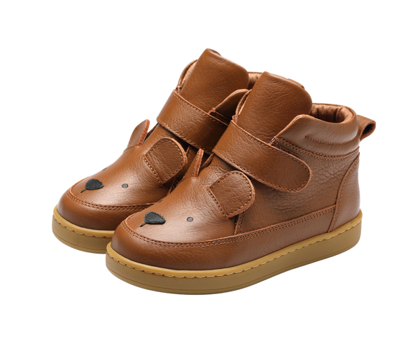 Qika Sneakers | Bear | Cognac Leather