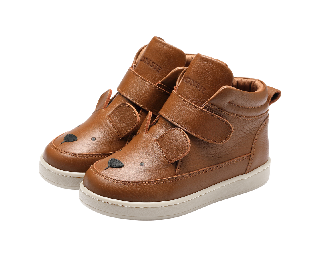 Mika Sneakers | Bear | Cognac Leather