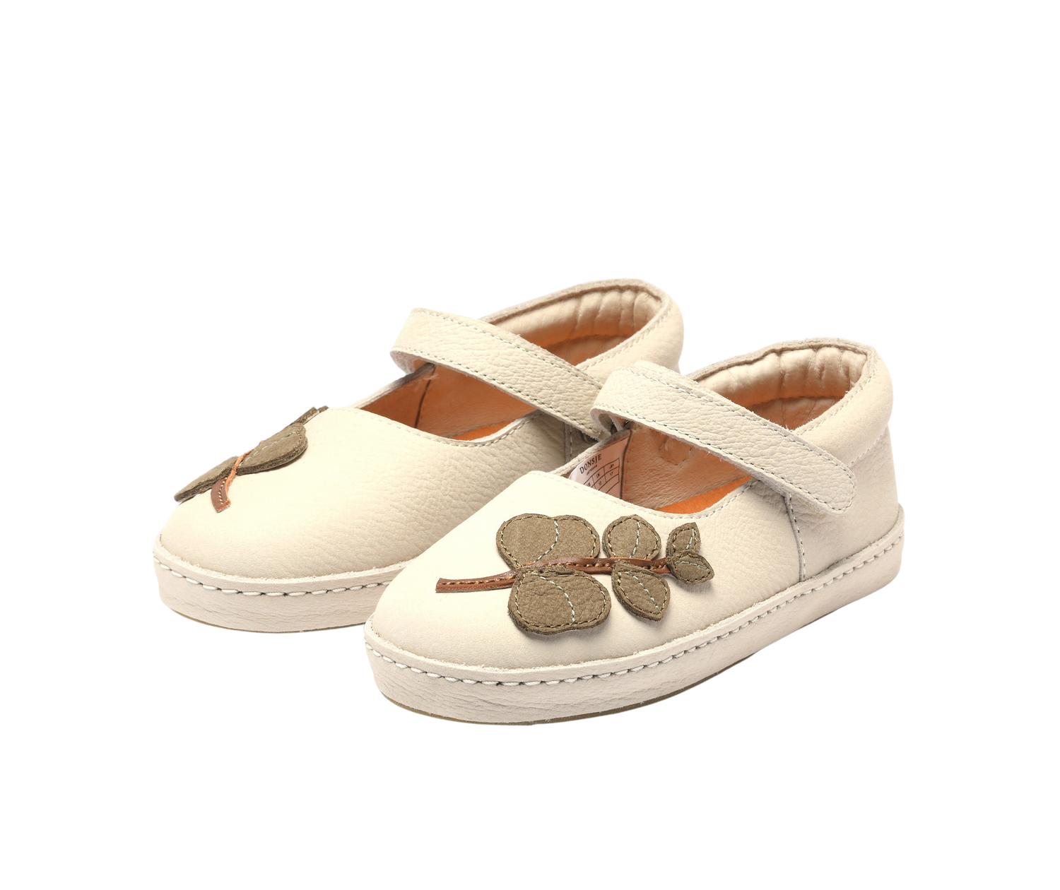 Ronja Ballerinas | Eucalyptus | Cream Betting Leather