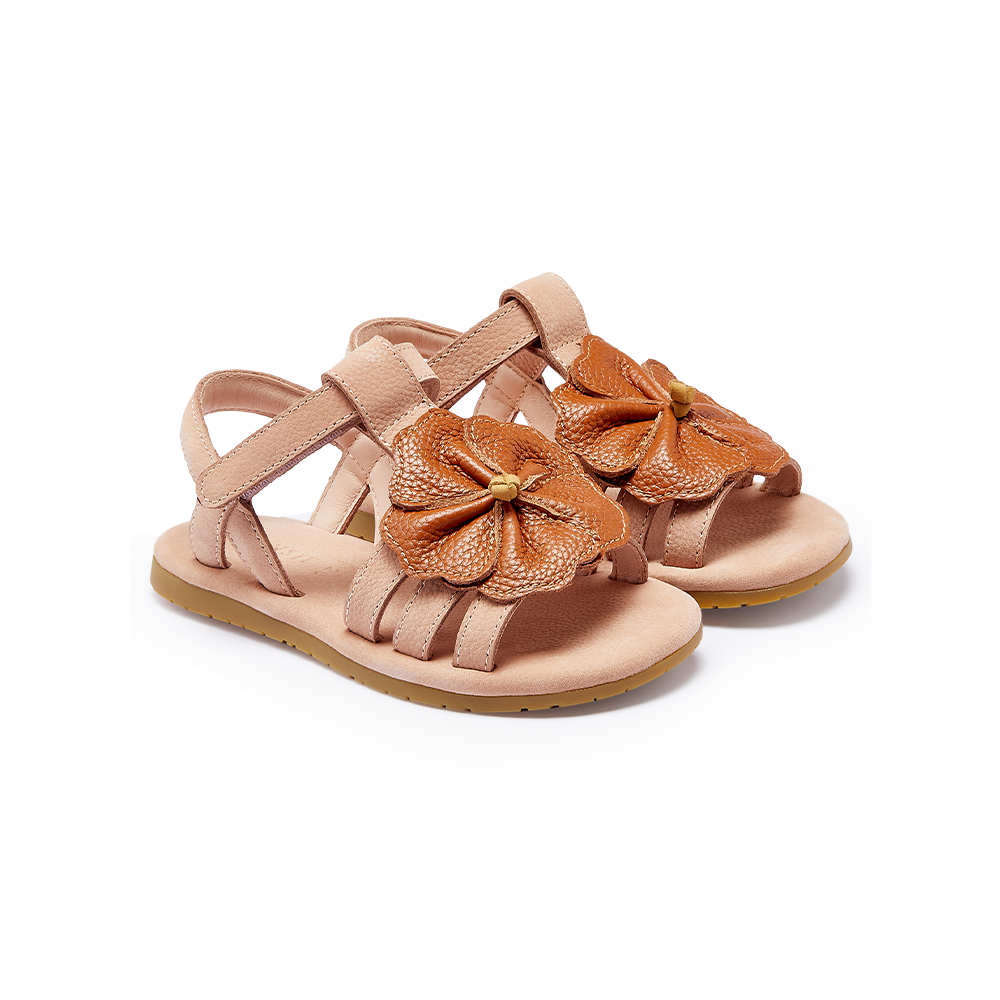 Iles Fields Sandals | Hibiscus | Coral Betting Leather