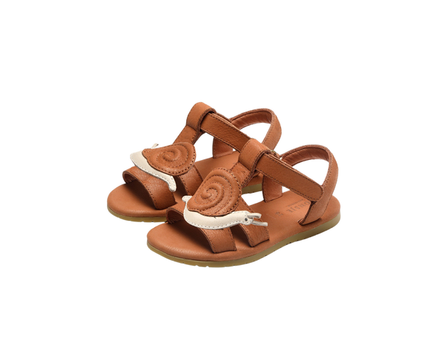 Escar Sandals | Snail | Walnut Leather