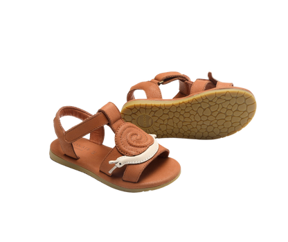Escar Sandals | Snail | Walnut Leather