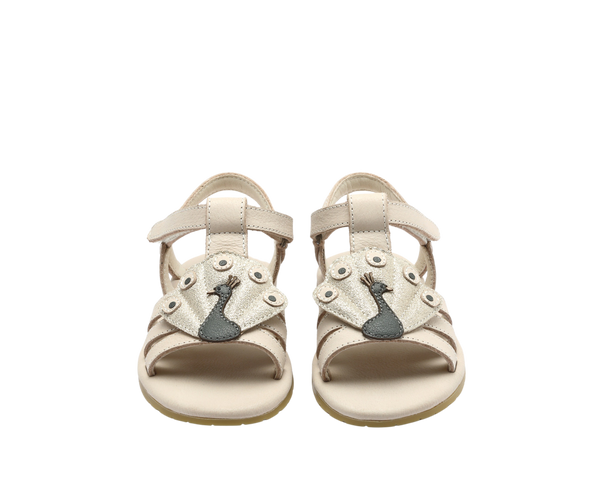 Zuza Sandals | Peacock | Ivory Leather