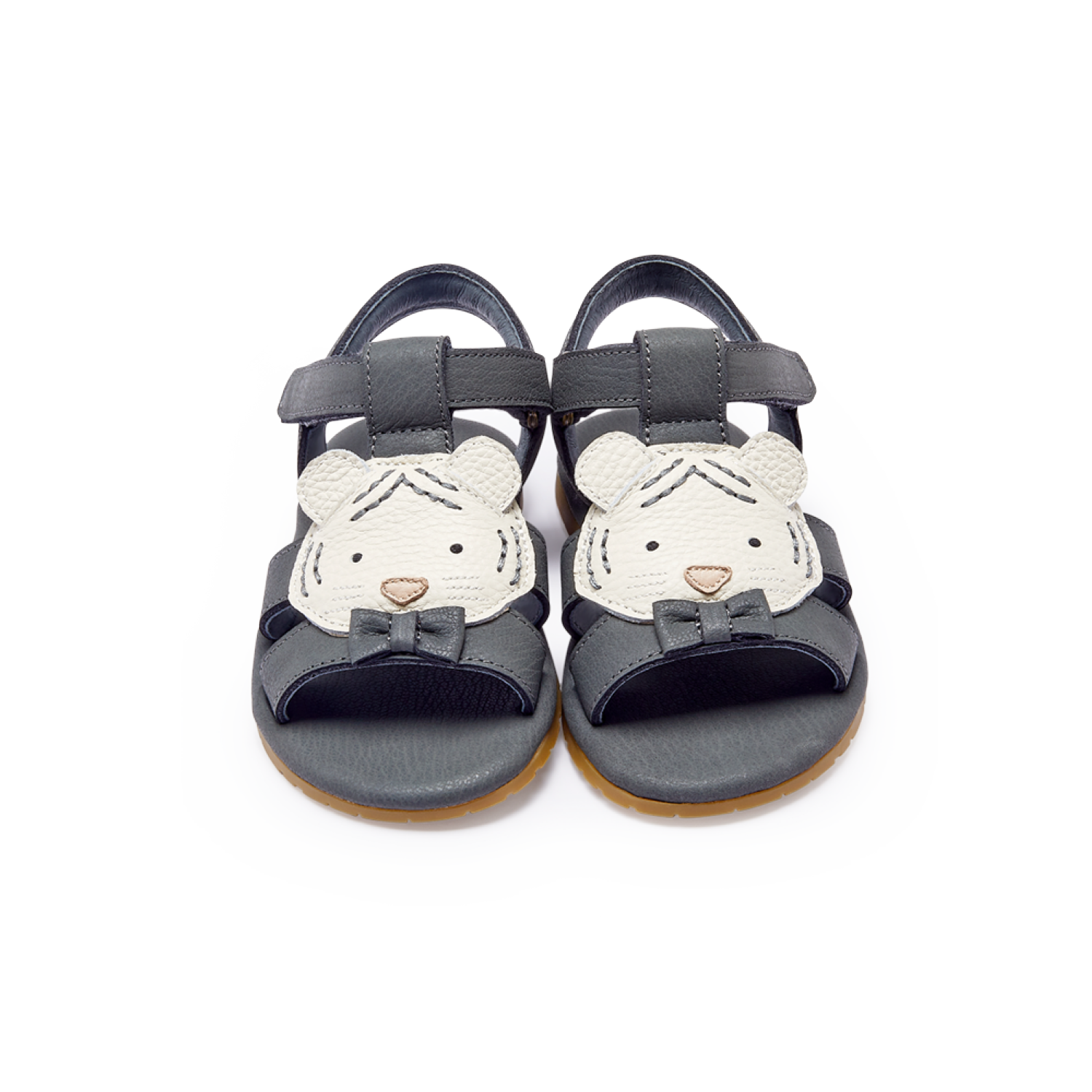 Dhalo Sandals | Festive White Tiger | Petrol Leather
