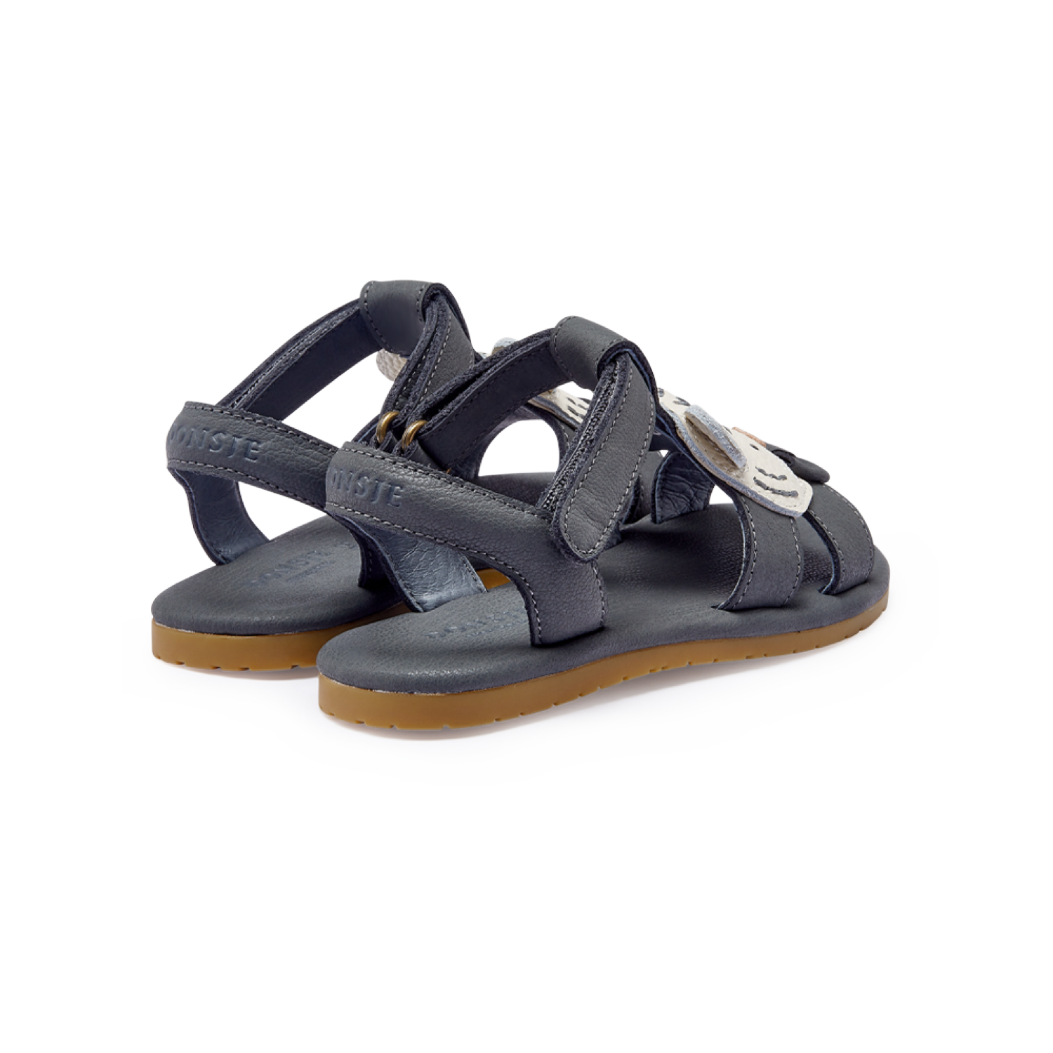 Dhalo Sandals | Festive White Tiger | Petrol Leather