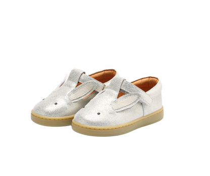 Qesterre Shoes | Bunny | Silver Metallic Leather