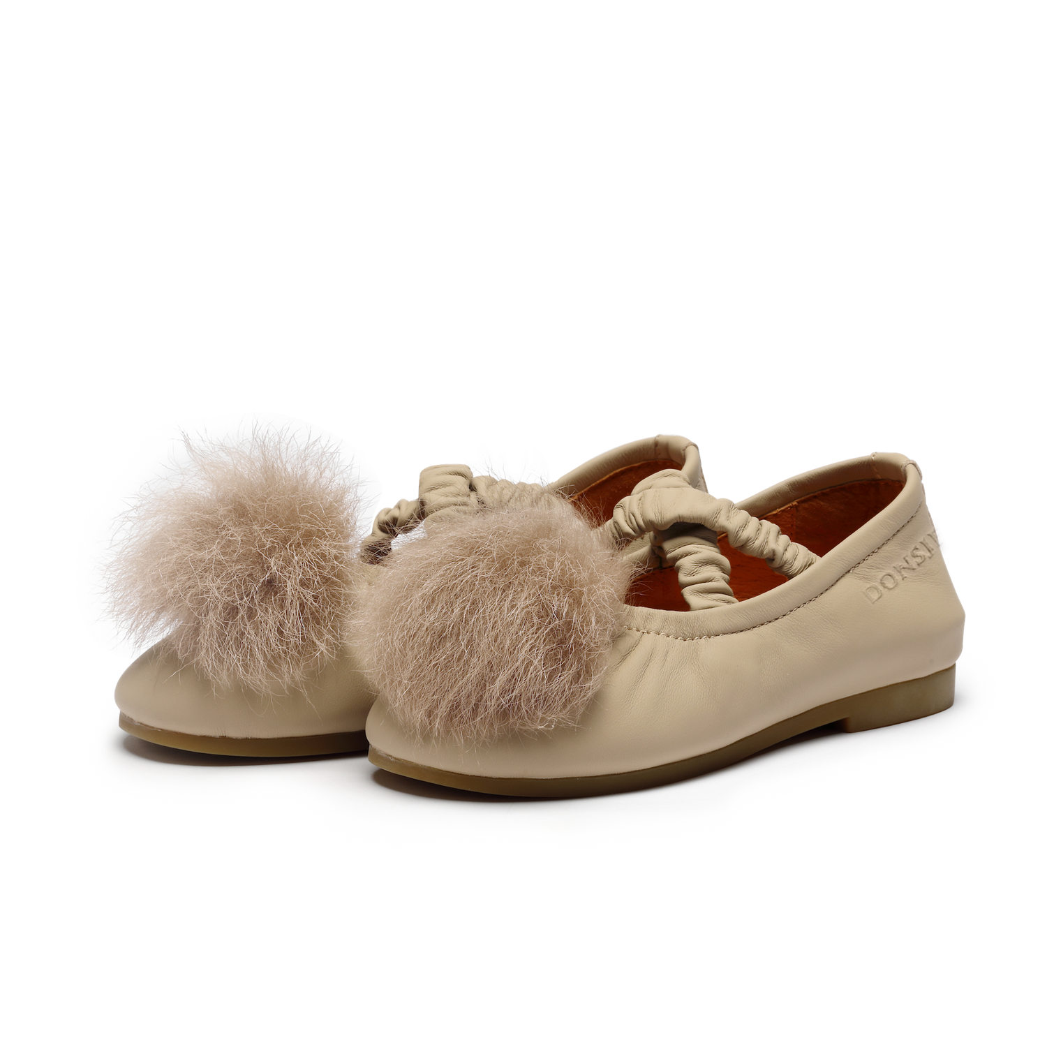 Izebella Ballerinas | Ivory Sheep Leather