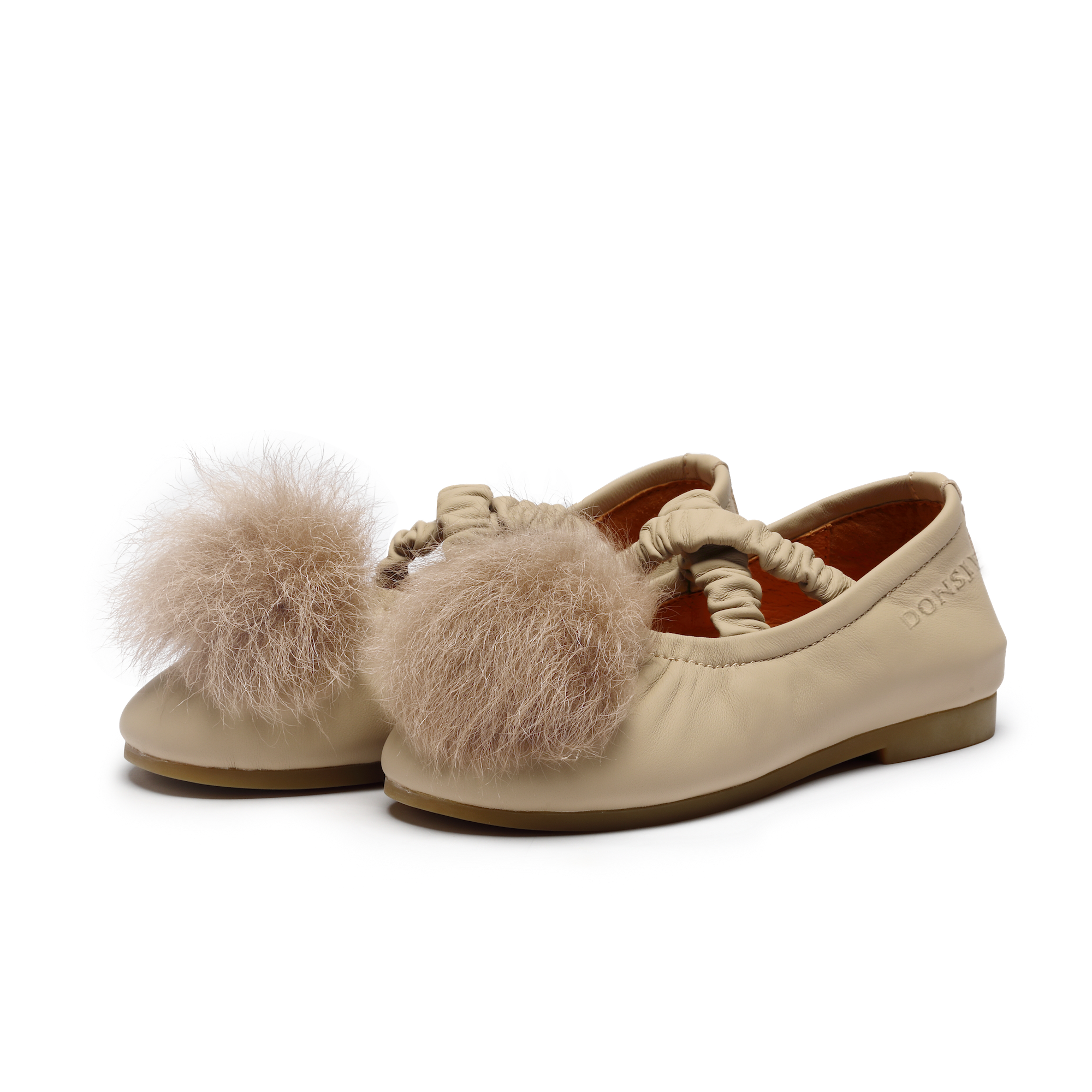 Izebella Ballerinas | Ivory Sheep Leather