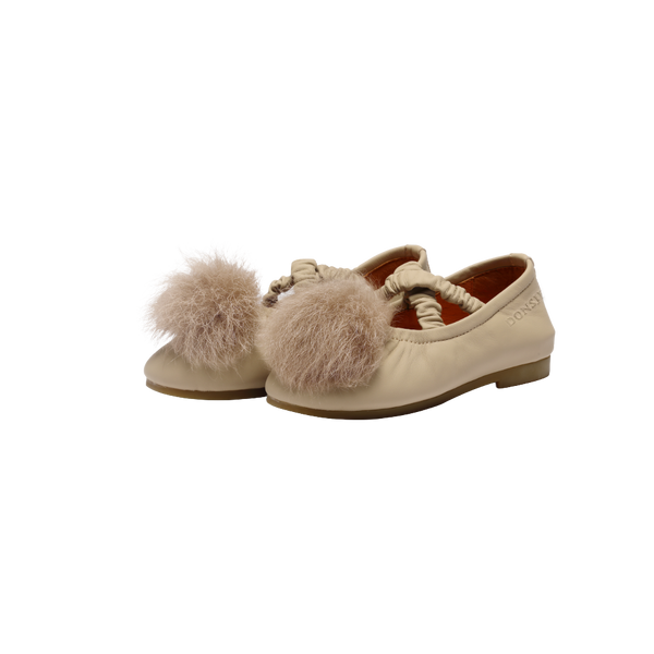 Izebella Ballerinas | Ivory Sheep Leather