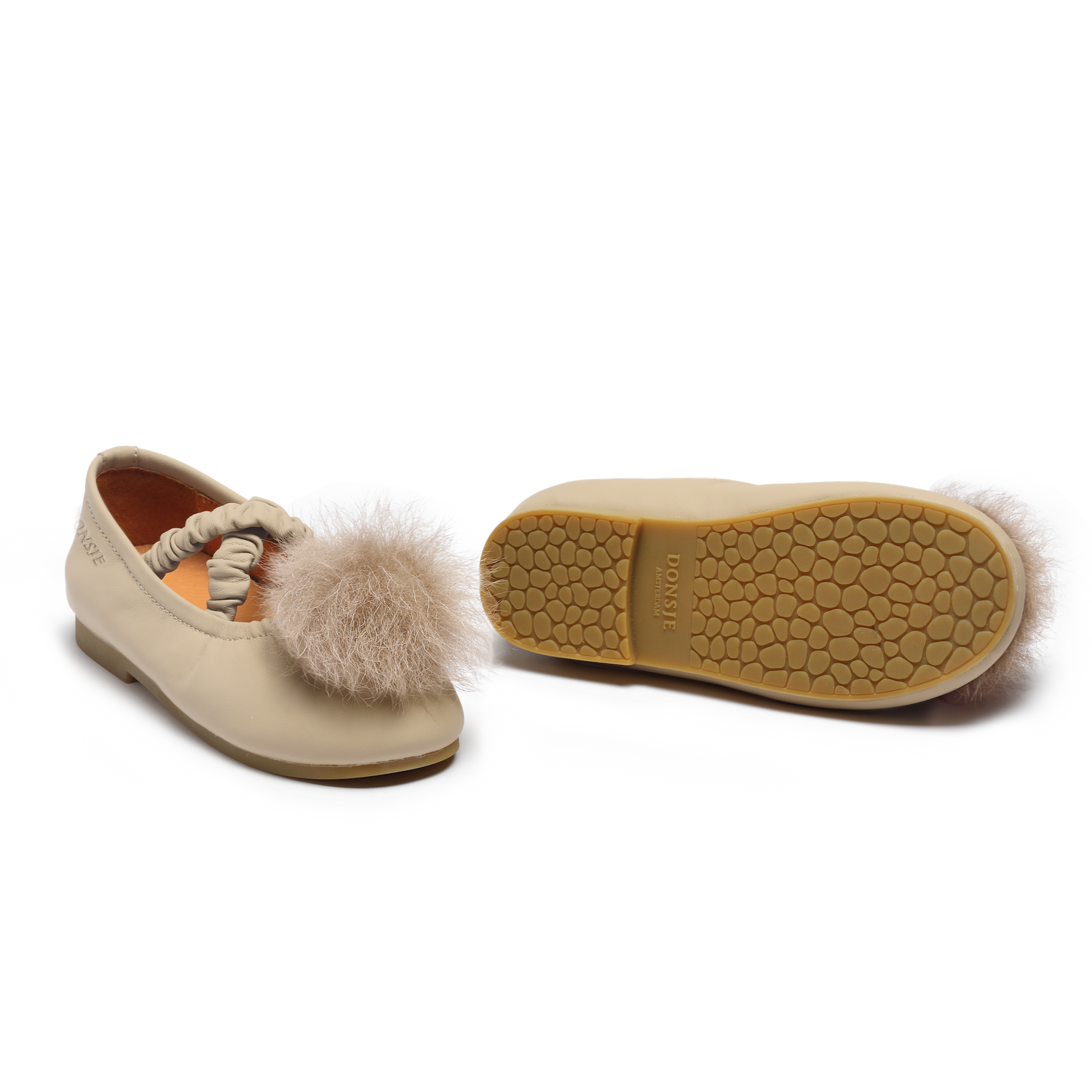 Izebella Ballerinas | Ivory Sheep Leather