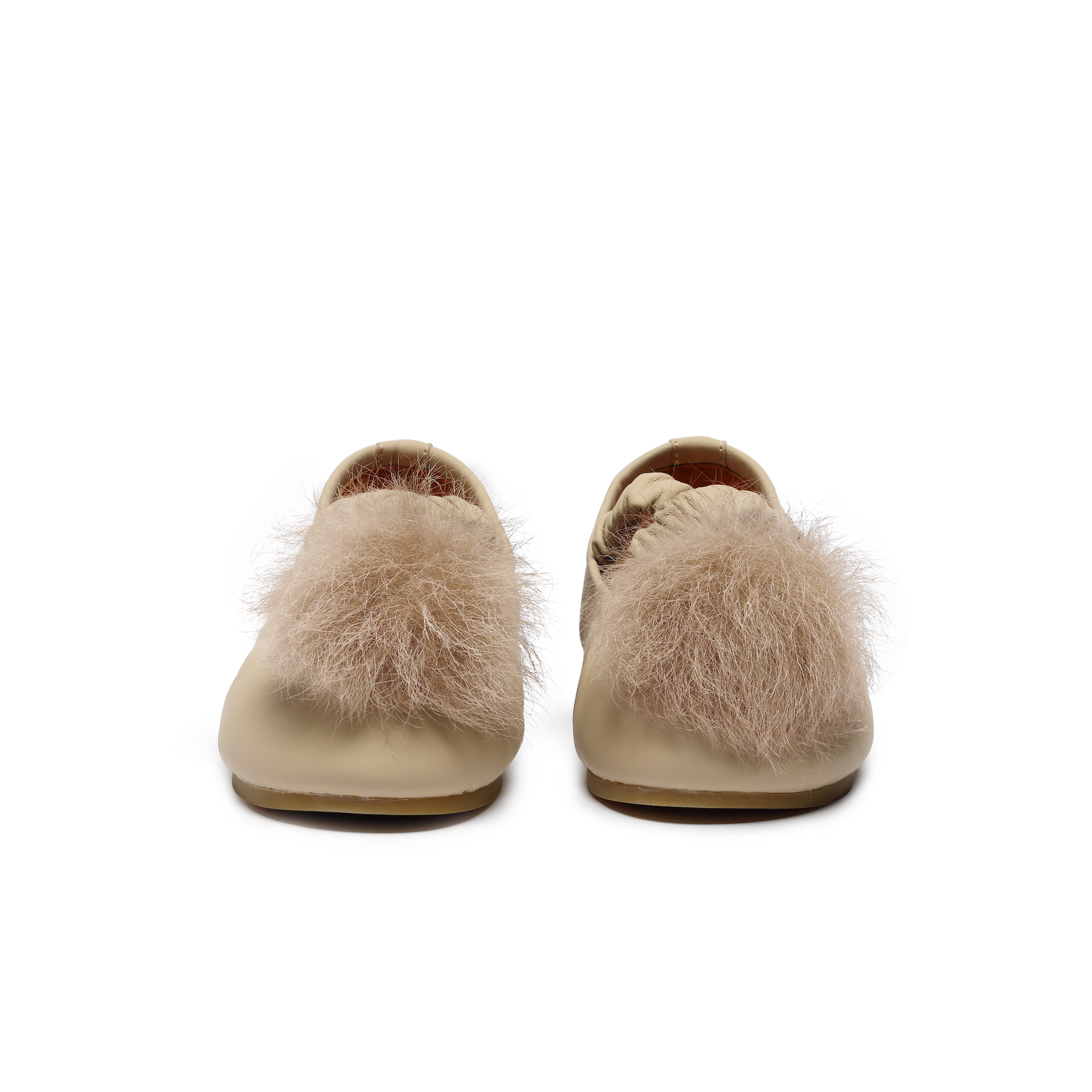 Izebella Ballerinas | Ivory Sheep Leather