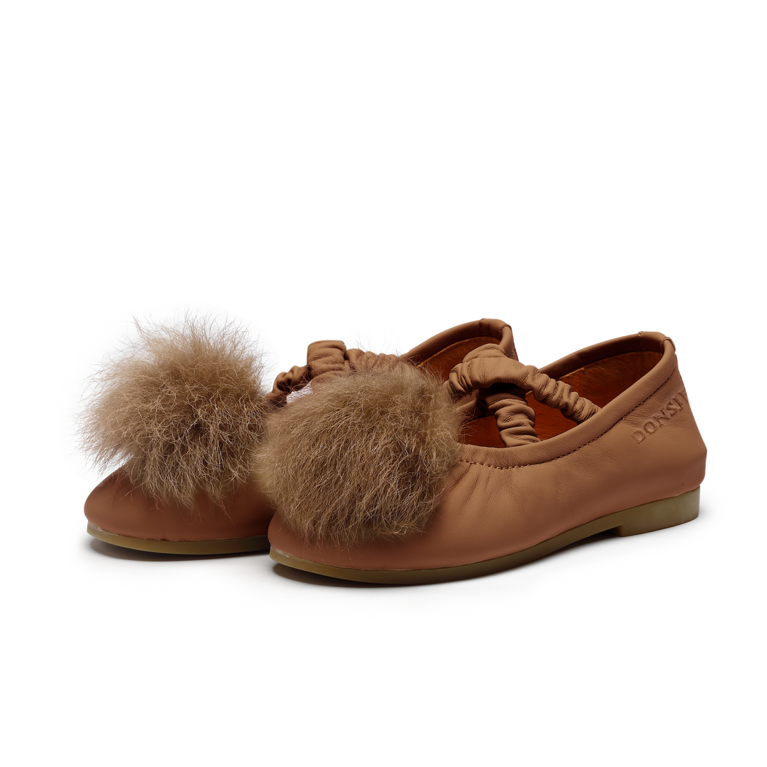 Izebella Ballerinas | Walnut Sheep Leather