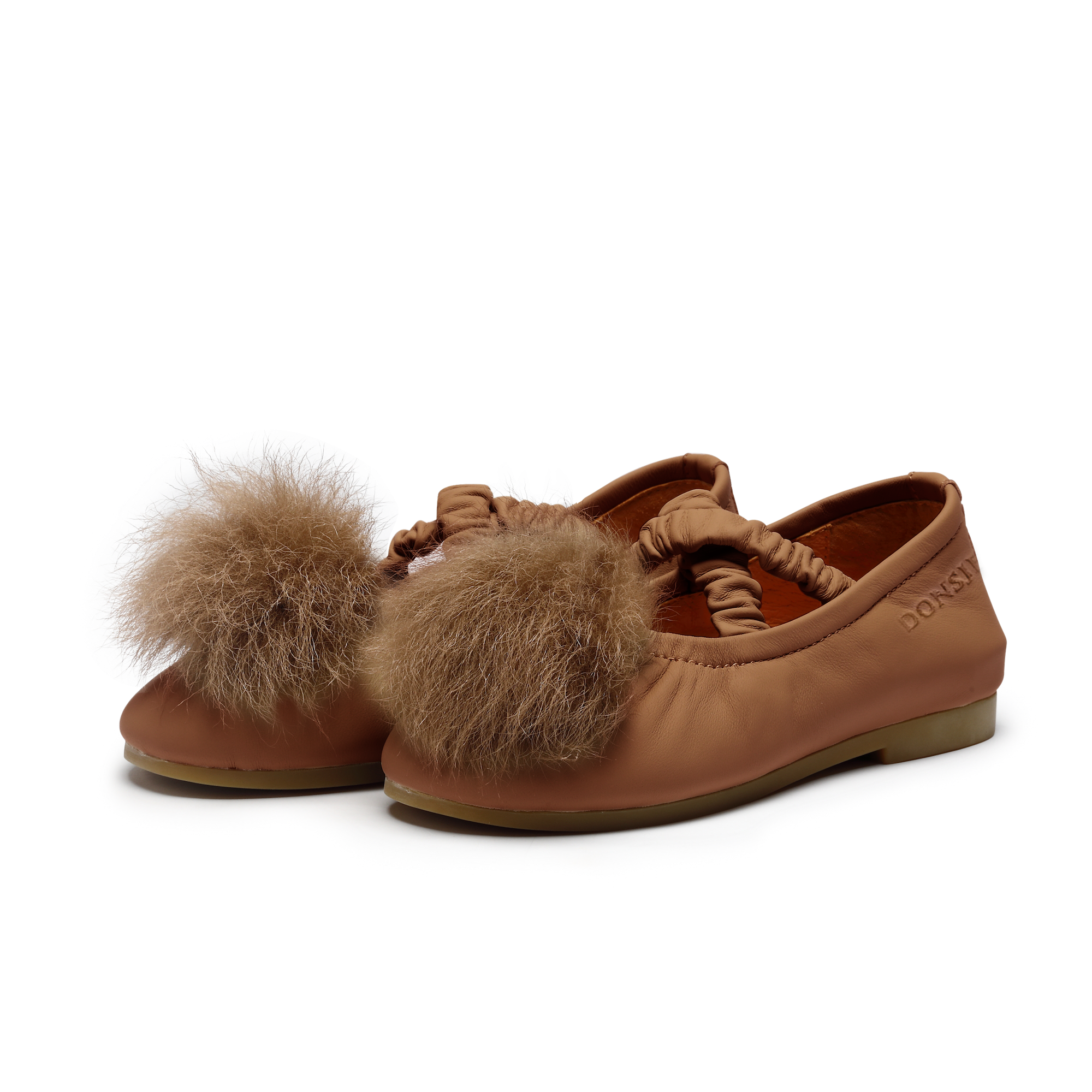 Izebella Ballerinas | Walnut Sheep Leather