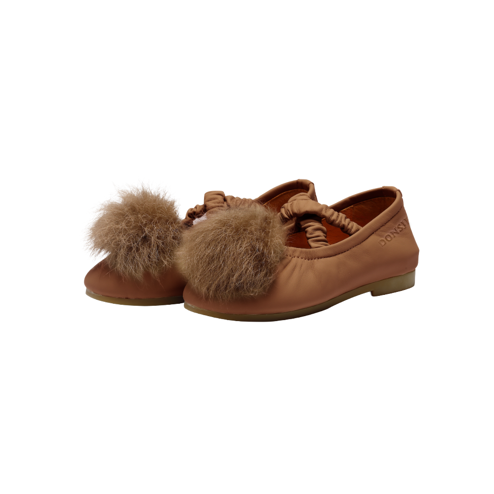 Izebella Ballerinas | Walnut Sheep Leather