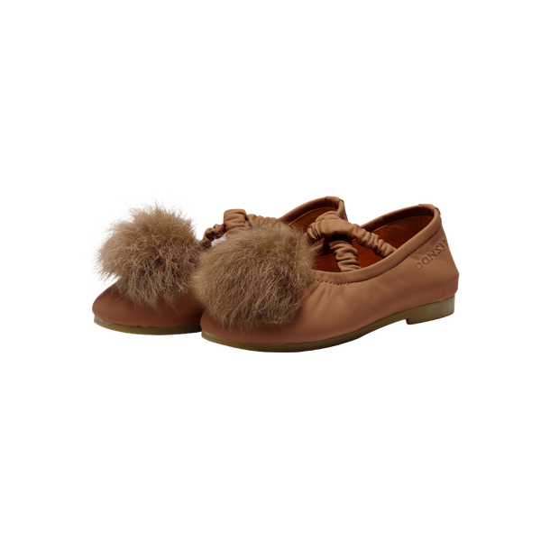 Izebella Ballerinas | Walnut Sheep Leather