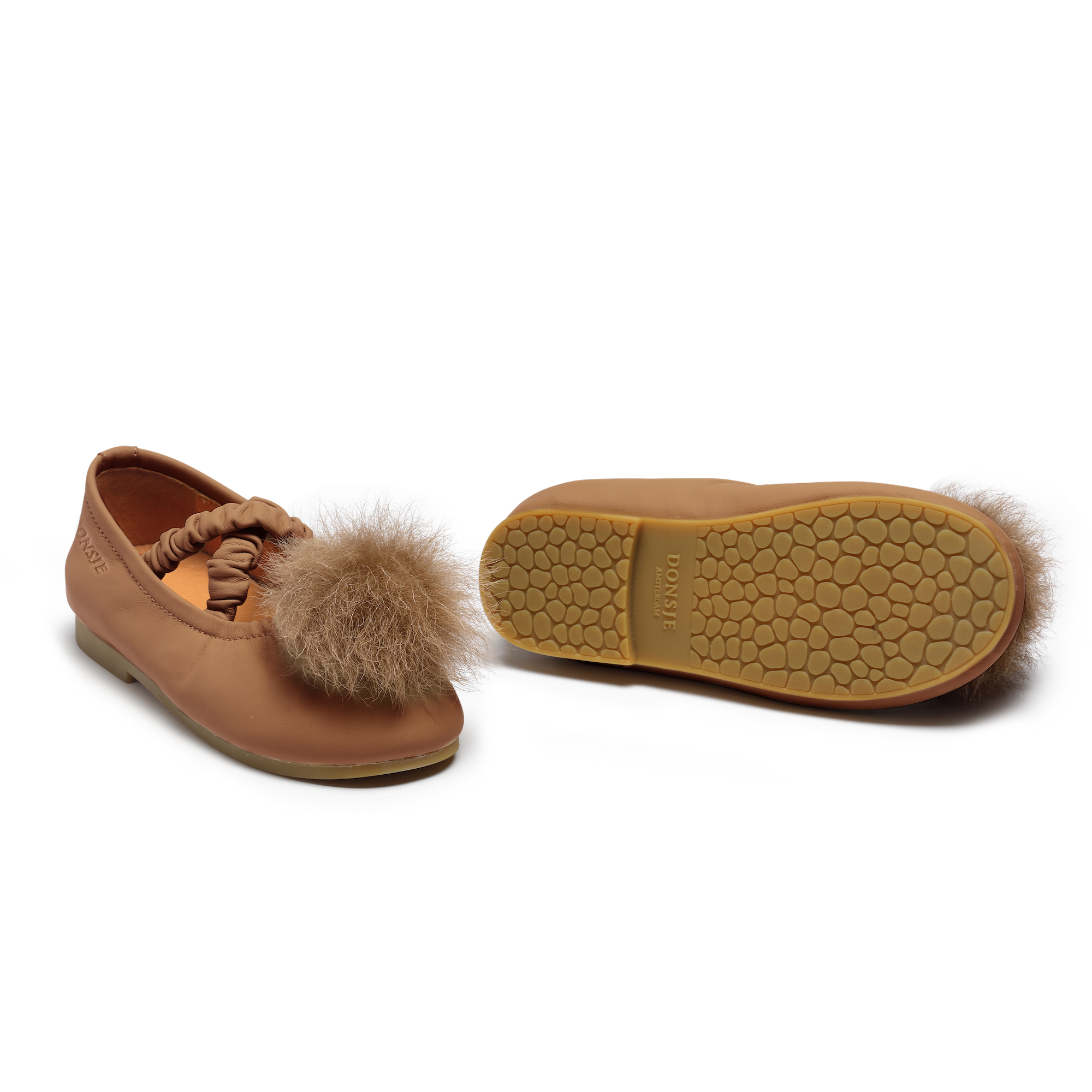 Izebella Ballerinas | Walnut Sheep Leather