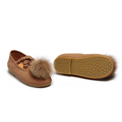 Izebella Ballerinas | Walnut Sheep Leather