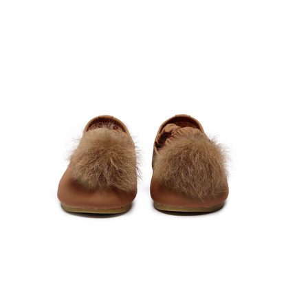 Izebella Ballerinas | Walnut Sheep Leather