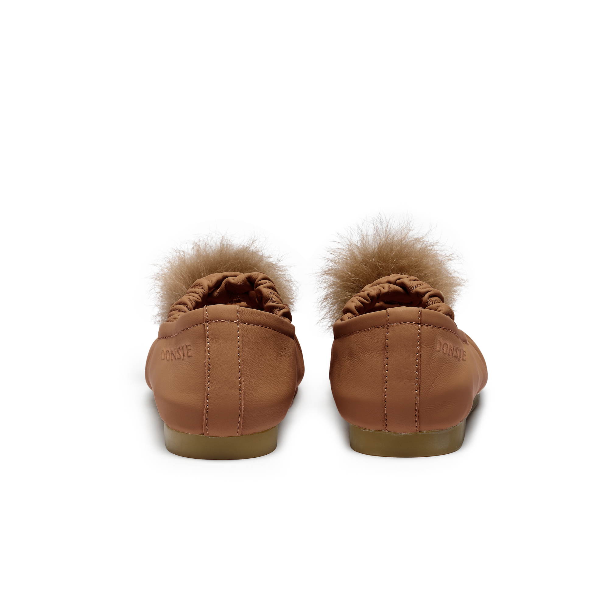 Izebella Ballerinas | Walnut Sheep Leather