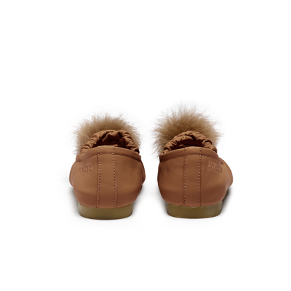 Izebella Ballerinas | Walnut Sheep Leather