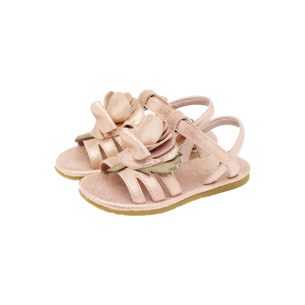Fiyola Sandals | Rose | Powder Metallic Leather