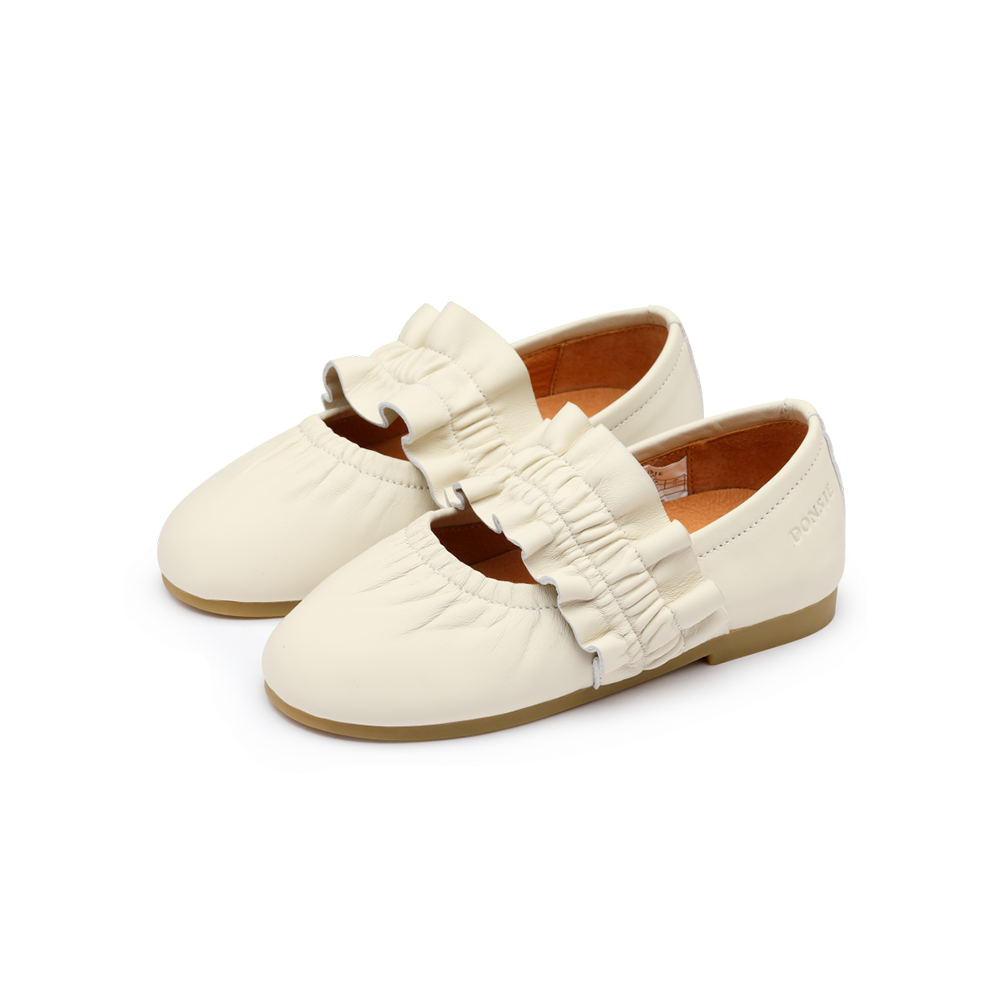 Iffie Ballerinas | Cream Sheep Leather
