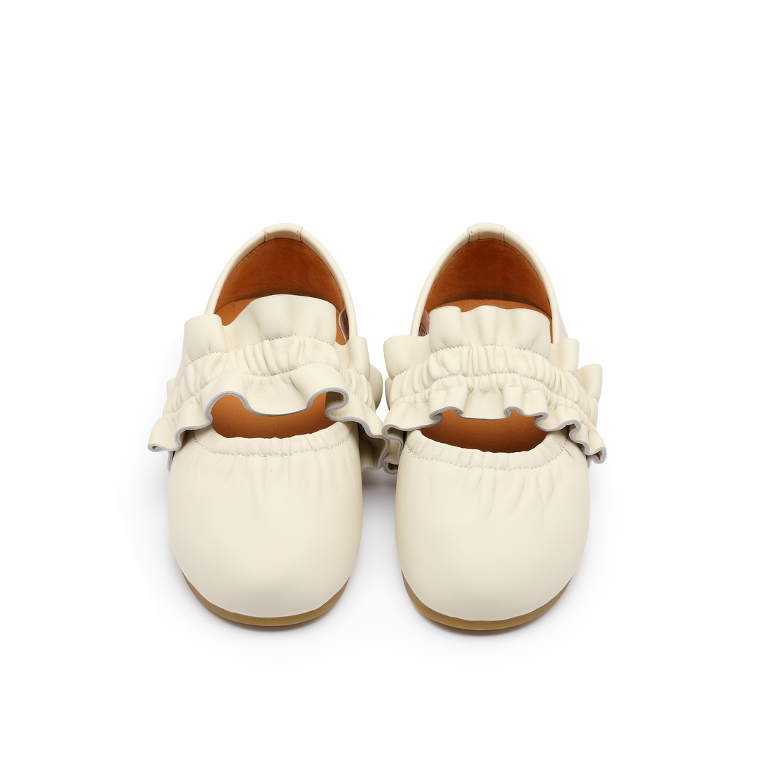Iffie Ballerinas | Cream Sheep Leather