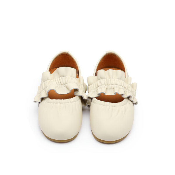 Iffie Ballerinas | Cream Sheep Leather