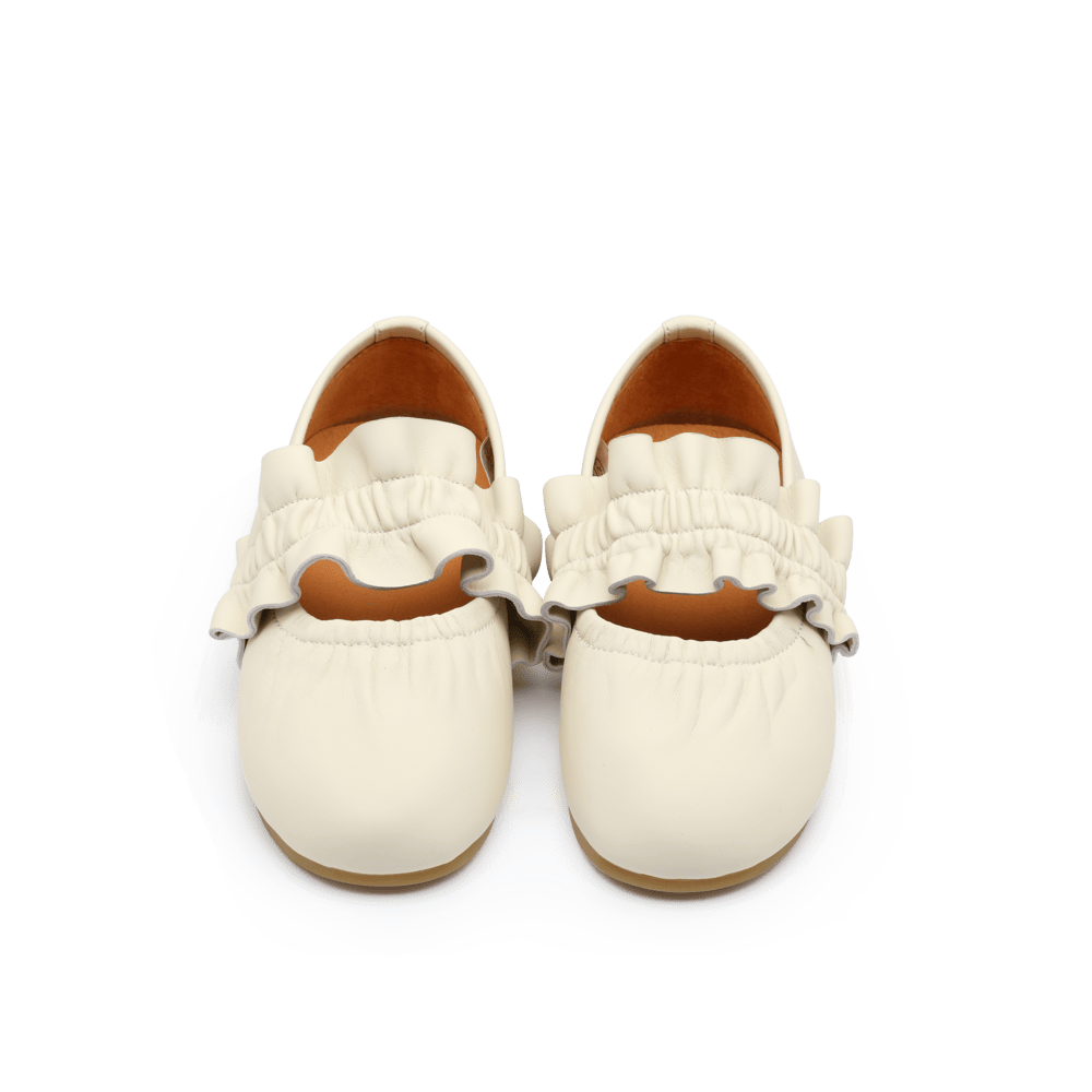 Iffie Ballerinas | Cream Sheep Leather