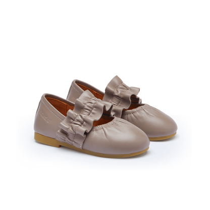 Iffie Ballerinas | Dark Lavender Sheep Leather