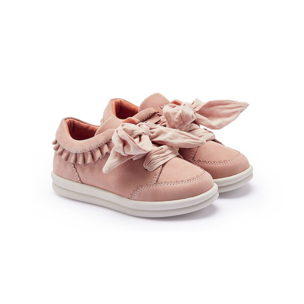 Lexley Sneakers | Coral Betting Leather
