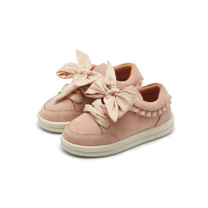 Lexley Sneakers | Coral Betting Leather