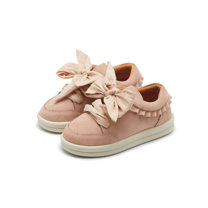 Lexley Sneakers | Coral Betting Leather