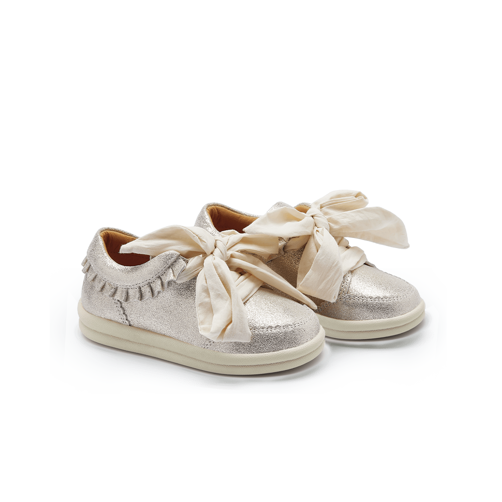 Lexley Sneakers | Silver Metallic Leather