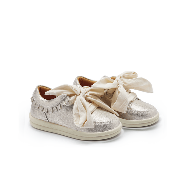 Lexley Sneakers | Silver Metallic Leather