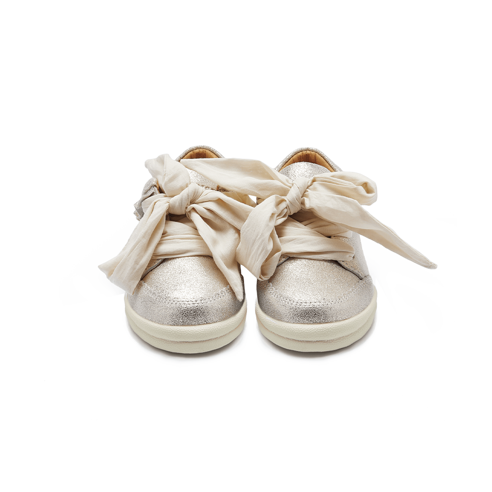 Lexley Sneakers | Silver Metallic Leather