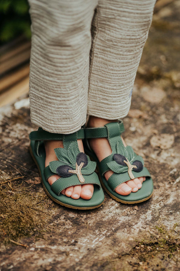 Reemy Sandals | Olives | Jade Leather