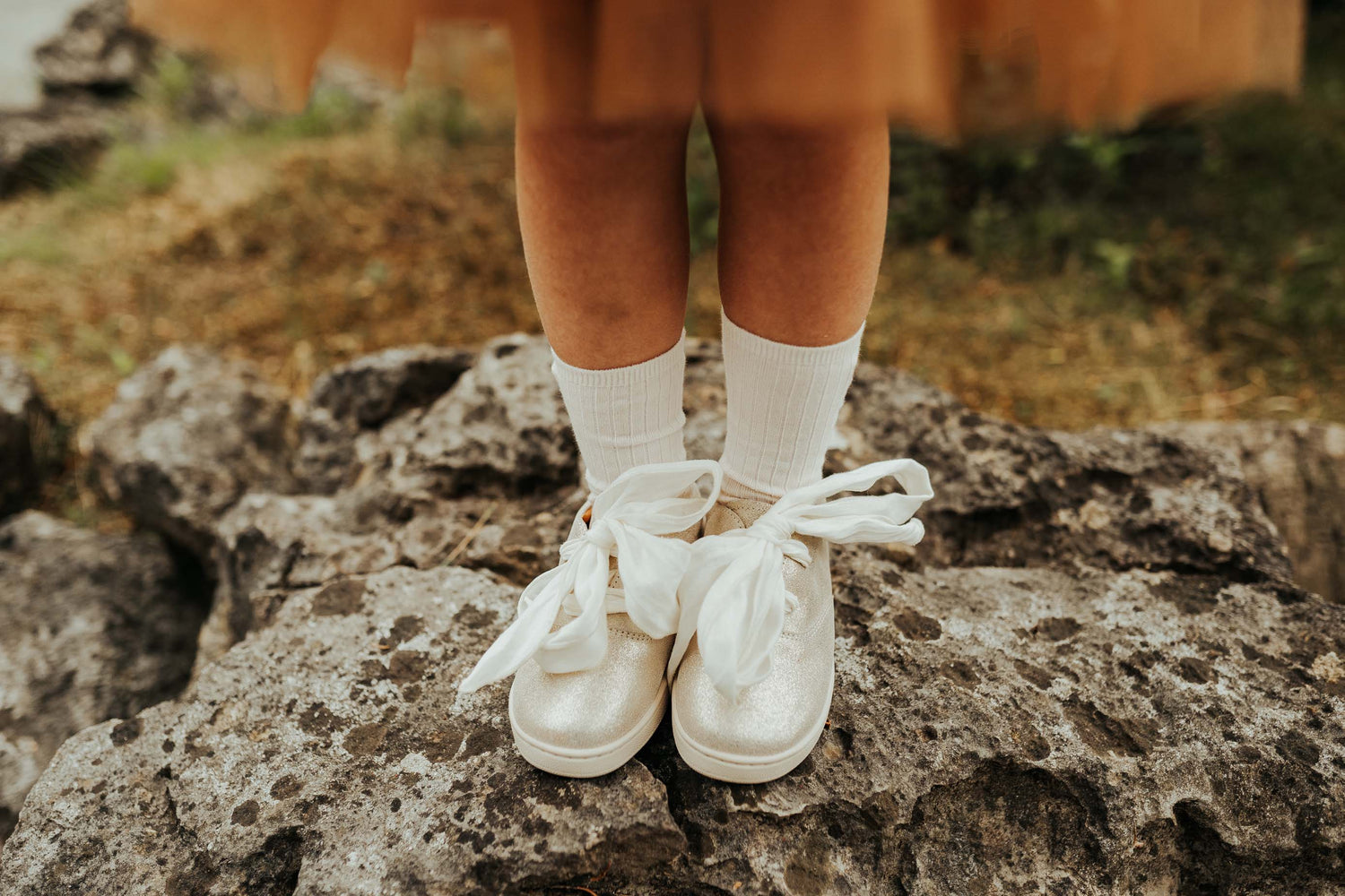 Emilia Organza Sneakers | Silver Metallic Leather