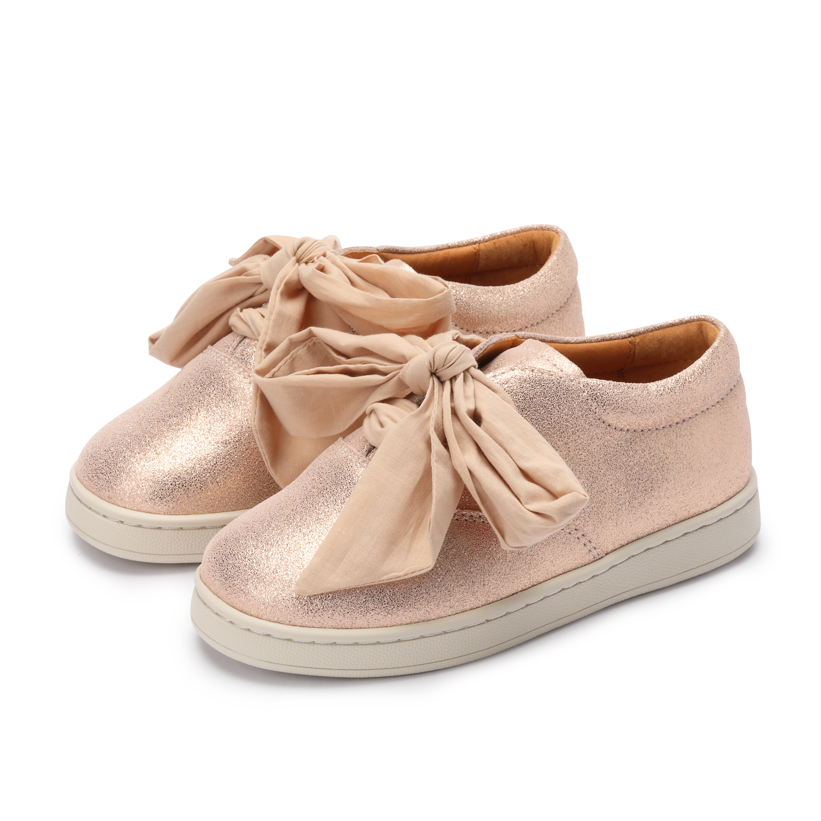 Emilia Organza Sneakers | Powder Metallic Leather