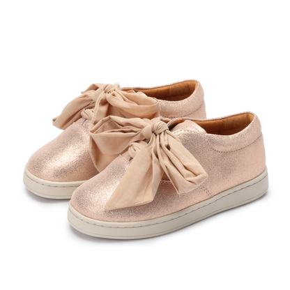 Emilia Organza Sneakers | Powder Metallic Leather