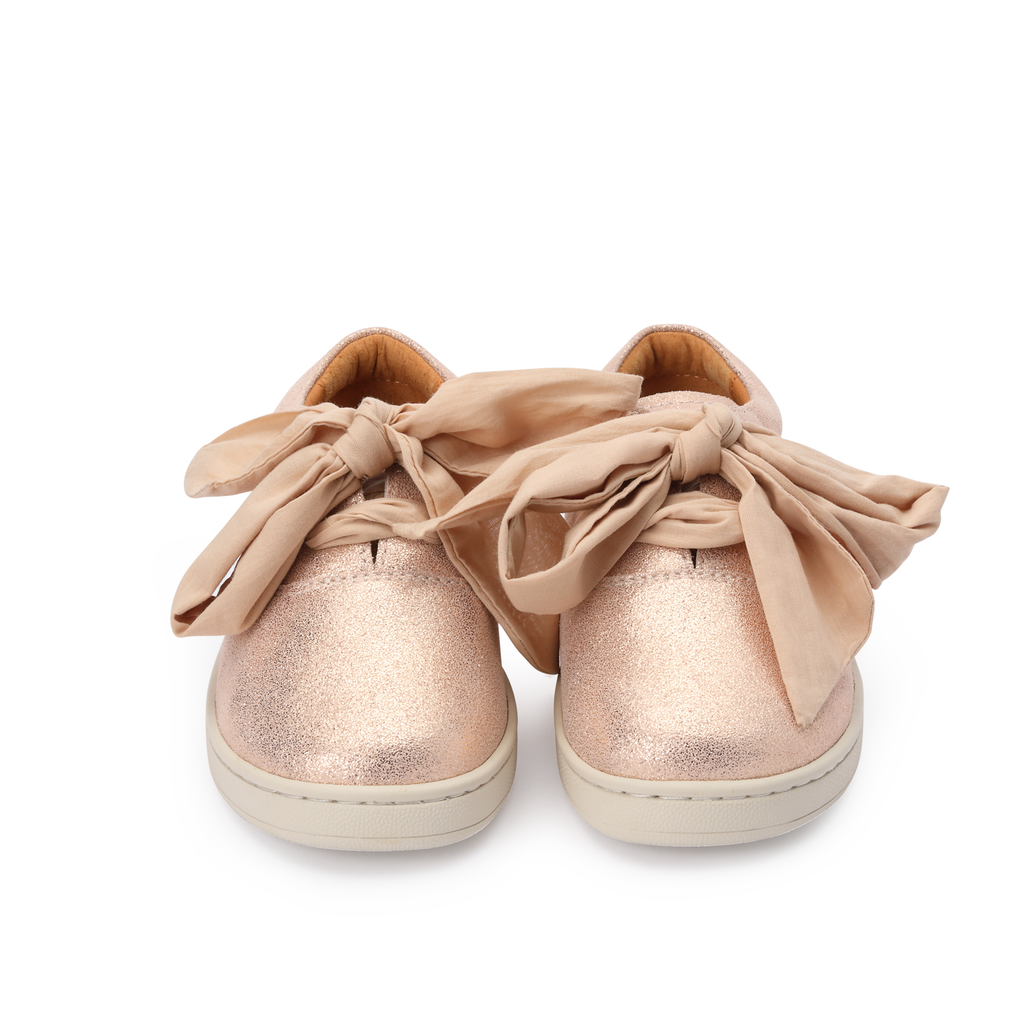 Emilia Organza Sneakers | Powder Metallic Leather