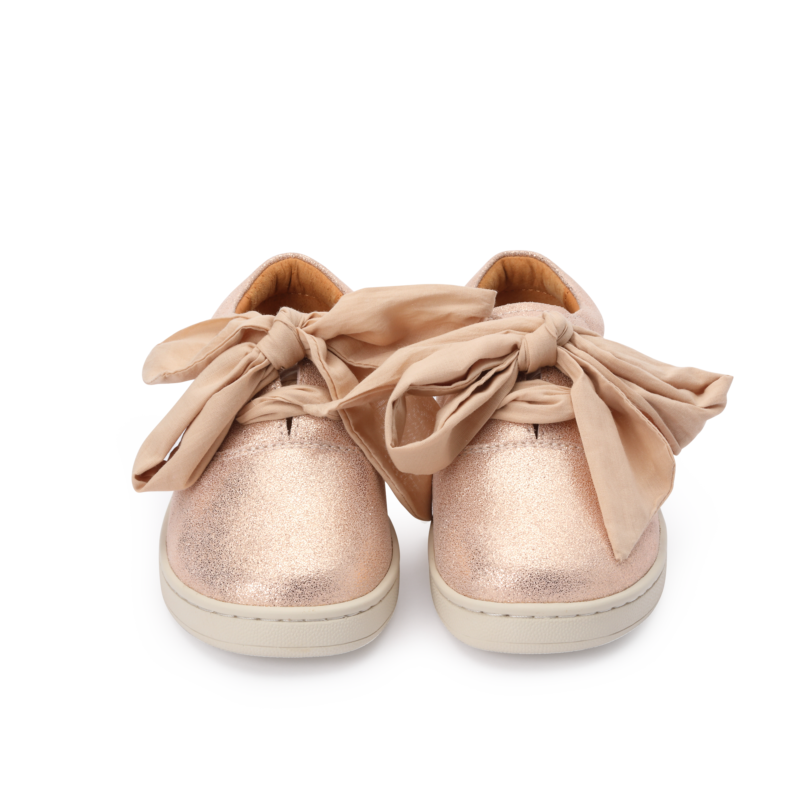 Emilia Organza Sneakers | Powder Metallic Leather